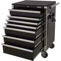 Chariot &agrave; outils &agrave; usage intensif, 7 tiroirs, 28" la x 22" p x 42-3/8" h, Noir Cantin et fils