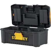 Essential&reg; Tool Box with Tray, 12-1/2" W x 7-3/8" D x 5-1/8" H, Black/Yellow Cantin et fils