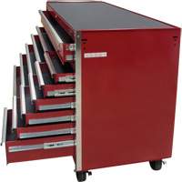 Chariot &agrave; outils industriel, 12 tiroirs, 56" la x 24-1/2" p x 38-1/8" h, Rouge Cantin et fils