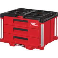 Packout 3-Drawer Tool Box, 16-1/3" x 14-1/3" x 22-1/5", Black/Red Cantin et fils