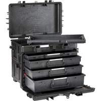 Military Mobile Tool Chest With Drawers, 4 Drawers, 22-4/5" W x 15" D x 18" H, Black Cantin et fils