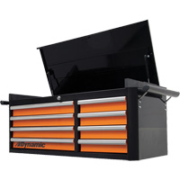 Coffre sup&eacute;rieur, 42" la, 8 tiroirs, Noir/Orange Cantin et fils