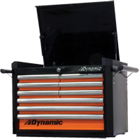 Coffre sup&eacute;rieur, 28" la, 9 tiroirs, Noir/Orange Cantin et fils