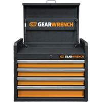 Coffre &agrave; outils de s&eacute;rie GSX, 26" la, 4 tiroirs, Noir/Orange Cantin et fils