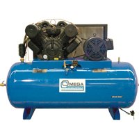 Industrial Series Air Compressors - Horizontal Compressor - Two Stages, 200 Gal. (240 US Gal) Cantin et fils