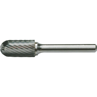 CLEVELAND Solid Carbide Burrs - Cylinder Shape with Ball Nose, SC-41, 3/32" Dia., 7/16" Depth of Cut Cantin et fils