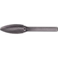 CLEVELAND Solid Carbide Burrs - Flame Shaped, 1/8" Dia., 1/8" Shank Cantin et fils