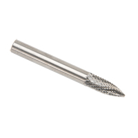 CLEVELAND Solid Carbide Burrs - Tree Shape Pointed End, SG-1, 1/4" Dia., 1/8" Shank Cantin et fils