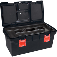 Plastic Tool Box, 22" W x 11" D x 10-1/2" H, Black Cantin et fils
