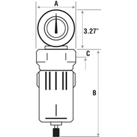 Compressed Air Filters, Modular, 3/4" NPT, Automatic Drain Cantin et fils