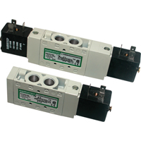 Pilot 5-Way 2-Position 4-Way Solenoid Valves, 1/8" Pipe, 150 PSI Cantin et fils