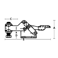 Horizontal Hold-Down Clamps - 205 Series Cantin et fils