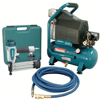 Trousses de compresseur d'air et Cloueuse Brad, &eacute;lectrique, 2,6 gal. (2,6 gal. US), 130 PSI, 120/1 V Cantin et fils