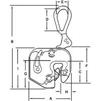 GXL Plate Clamp, 1000 lbs. (0.5 tons), 1/16" - 5/8" Jaw Opening Cantin et fils