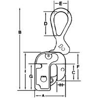 GX Structural Short Leg Plate Clamp, 6000 lbs. (3 tons), 1/16" - 1" Jaw Opening Cantin et fils