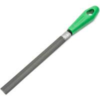 Lime &agrave; taille crois&eacute;e avec poign&eacute;e verte, Demi-ronde, 8", B&acirc;tarde Cantin et fils