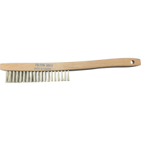 Brosses de nettoyage &agrave; manche recourb&eacute;, Acier inoxydable, 4 x 19 rangs de fils, Longueur 14" Cantin et fils