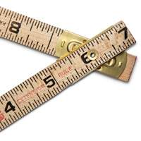 Folding Rule, 6' L, Wood, 1/16" Graduations Cantin et fils