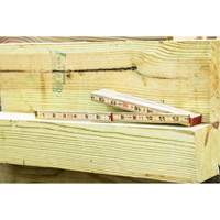 Folding Rule, 6' L, Wood, 1/16" Graduations Cantin et fils