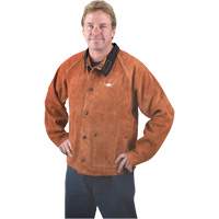 Welding Jacket, Leather, 4X-Large, Lava Brown Cantin et fils