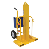 Welding Cylinder Torch Cart, Pneumatic Wheels, 24" W x 19-1/2" L Base, 500 lbs. Cantin et fils
