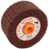 Tambour de conditionnement de surface Blendex ALLSTEEL, 4-1/4" dia. x 2" la, 5/8"-11 Arbre, Grain Moyen Cantin et fils