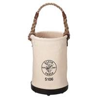 Seau &agrave; paroi droite, 14" h, Toile, Beige Cantin et fils