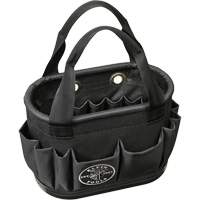 29-Pocket Hard-Body Aerial Bucket, 14" L x 10" H, Polyester, Black Cantin et fils