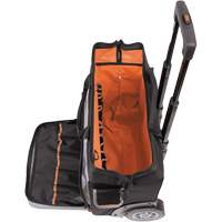 Tradesman Pro Rolling Tool Bag, Ballistic Polyester, 24 Pockets, Black/Orange Cantin et fils