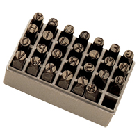Jeu de lettres pour estampage &agrave; la main, 27 morceaux Cantin et fils