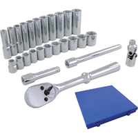 Jeu de douilles et accessoires, 26 Mcx, Prise de 3/8", Profond Cantin et fils