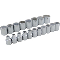 Jeu de douilles, 19 Mcx, Prise de 3/8" Cantin et fils