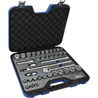 Jeu de douilles SAE et m&eacute;triques & accessoires, 38 Mcx, Prise de 1/2" Cantin et fils