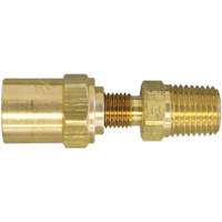 3/8" NPT Reusable Hose Fitting, 11/16" Dia., Brass Cantin et fils