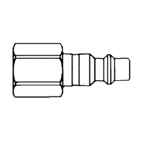 Quick Couplers - 1/2" Industrial, One Way Shut-Off - Plugs, 3/8" Cantin et fils