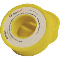 Ruban &agrave; filetage pour tuyau en PTFE pour industrie p&eacute;troli&egrave;re et gazi&egrave;re, 12,7 mm (1/2") x 6,6 m (21,67'), Jaune Cantin et fils