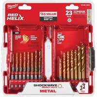 Shockwave Impact Duty Drill Bit Set, 23 Pieces, Titanium Cantin et fils