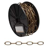 Decorator Chain, Carbon Steel, #10 x 60' (18.3 m) L, 35 lbs. (0.0175 tons) Load Capacity Cantin et fils