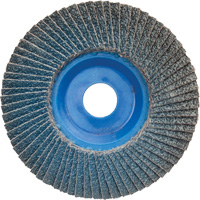 Disque &agrave; lamelles &agrave; grain grossier BlueFire, 5" x 7/8", Type 27, Grain 60, Alumine de zirconium Cantin et fils