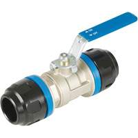Standard Ball Valve, Aluminum, Manual, 1", Push Cantin et fils