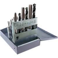 Jeu de tarauds & forets UNC DRILLCO, 18 morcea Cantin et fils