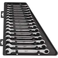 Ratcheting Wrench Set, Combination, 15 Pieces, Metric Cantin et fils