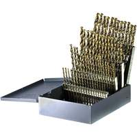 DRILLCO Heavy-Duty Jobber Length Drill Bit Set, 60 Pieces, Cobalt Cantin et fils