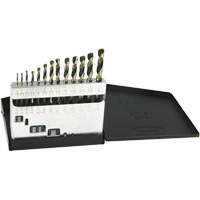 DRILLCO Metric Jobber Length Drill Bit Set, 13 Pieces, High Speed Steel Cantin et fils