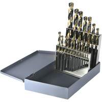 DRILLCO Metric Jobber Length Drill Bit Set, 19 Pieces, High Speed Steel Cantin et fils