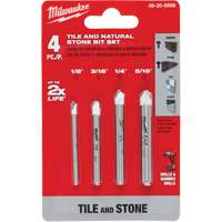 Natural Stone Bit Set, 4 Pieces, Carbide Cantin et fils