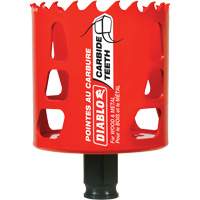 Wood & Metal Hole Saw, 2-9/16", 2-3/8" Depth of Cut, Carbide Cantin et fils