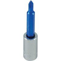 Douille tournevis &agrave; embout bleu, Phillips, #1, Prise 1/4" Cantin et fils