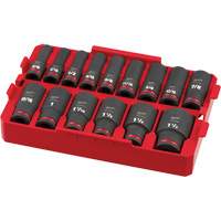 Shockwave Impact Duty Packout SAE Socket Set, 15 Pcs, Impact, 1/2" Drive Size, Deep Cantin et fils