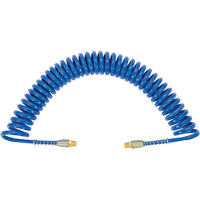 APUB-1425 Recoil Air Hose with Swivel Fittings & Protective Spring, Air, 1/4" ID x 25' L, Polyurethane Cantin et fils